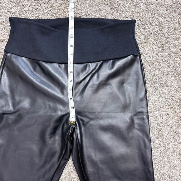 Spanx Assets Faux Leather Black Pants - Picture 3 of 5